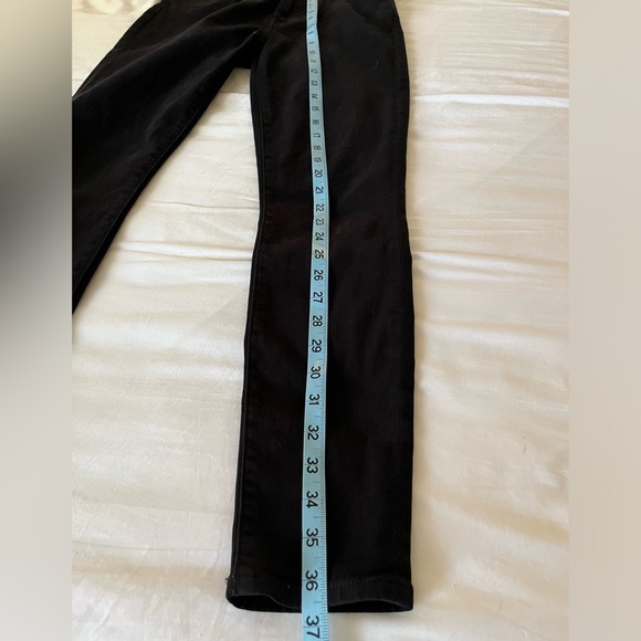 7 For All Mankind Black High Waist Ankle Gwenevere Five Pocket Jeans, Size 27 - Picture 7 of 9